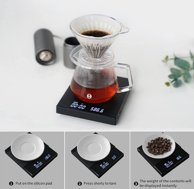 Coffee Scale, Espresso Scale ,Weigh Digital Coffee Scale with Timer,2000 Grams