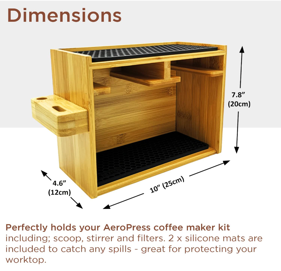 Bamboo Organizer for AeroPress